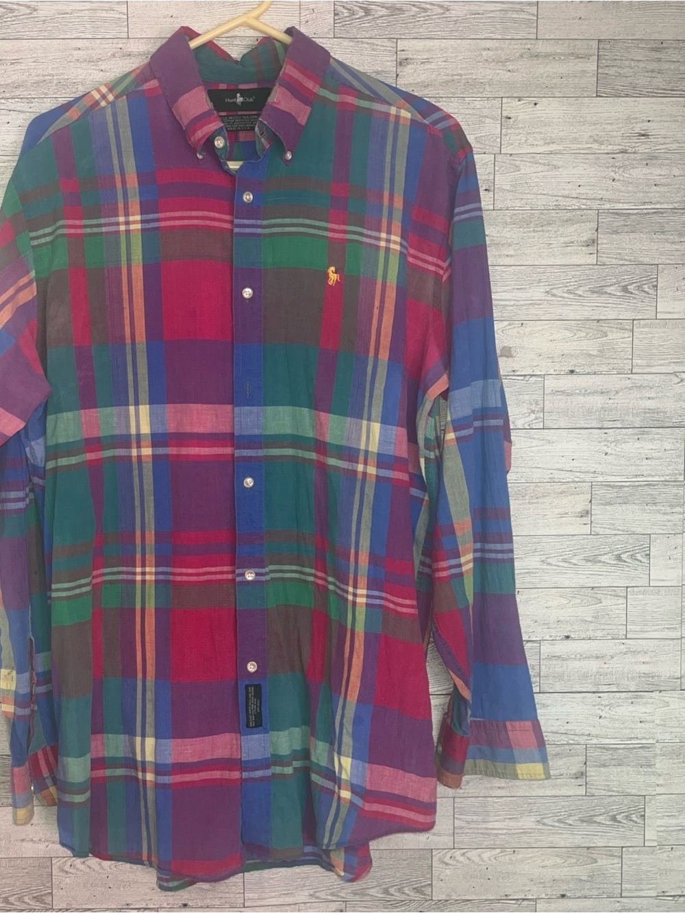 Vintage Hunt club hundred percent cotton long sleeve button down